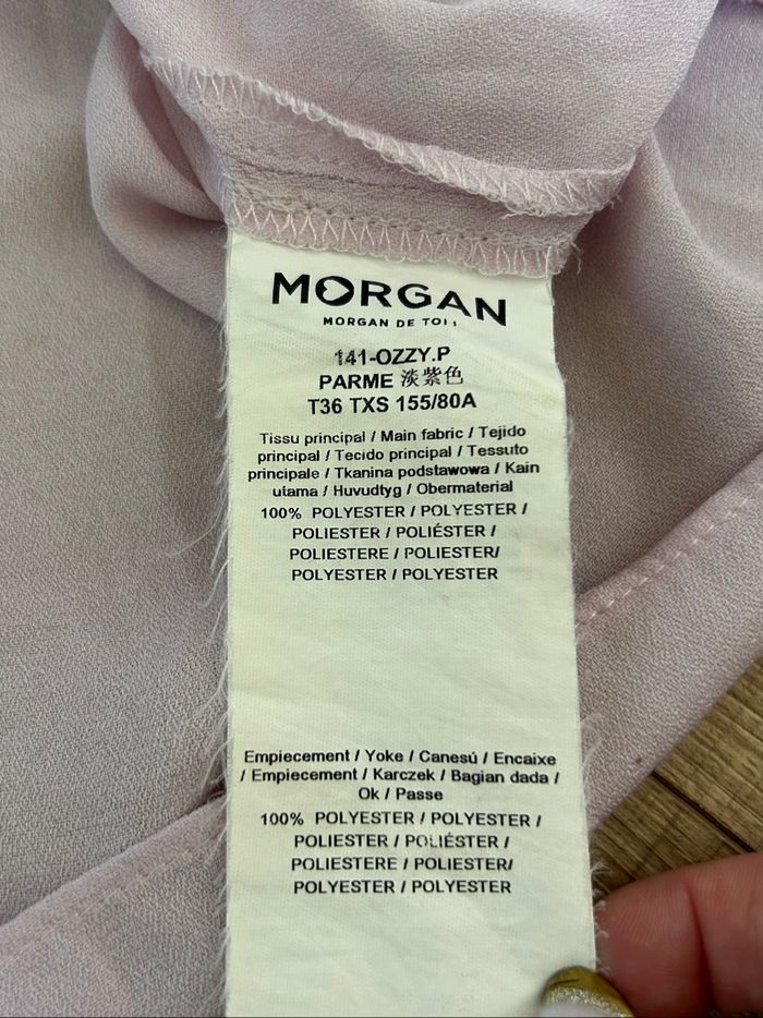 Blouse rose claire à manches courtes Morgan taille 36 TBE - photo numéro 10