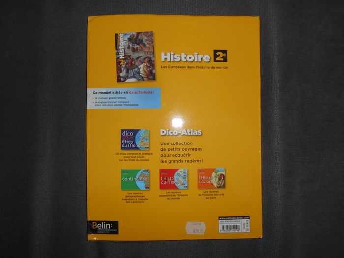 Livre d'histoire, 2nde, programme 2010, collection David Colon, Belin - photo numéro 2