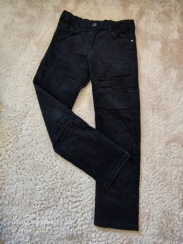 Pantalon slim vertbaudet velours noir 7 ans