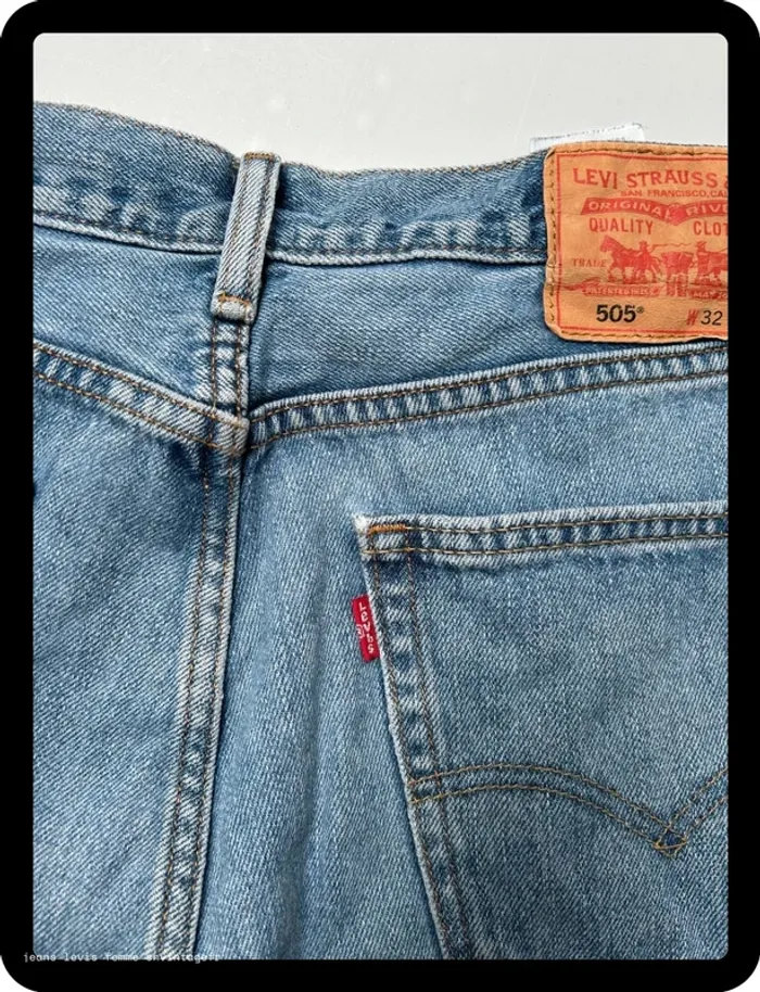 Jean Levi's Homme 505 Regular Marine W32 L30 | Très Bon État NJ604 - photo numéro 6