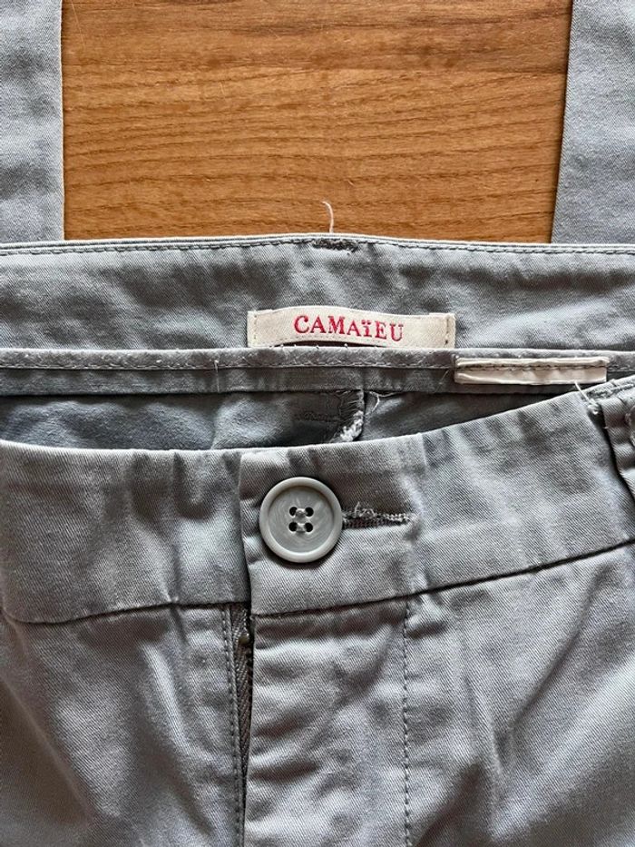 Pantalon gris clair Camaïeu - photo numéro 4