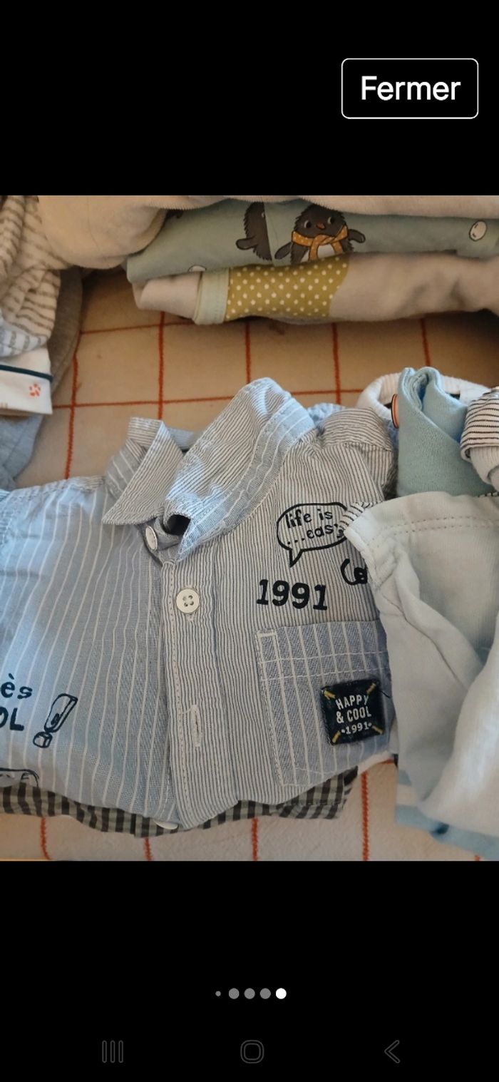 Lot 62 vêtements 6 mois garçon - photo numéro 9