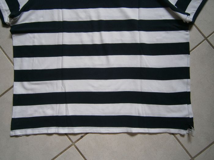 Polo MC rayé blanc/marine KIABI Taille 3XL - photo numéro 7