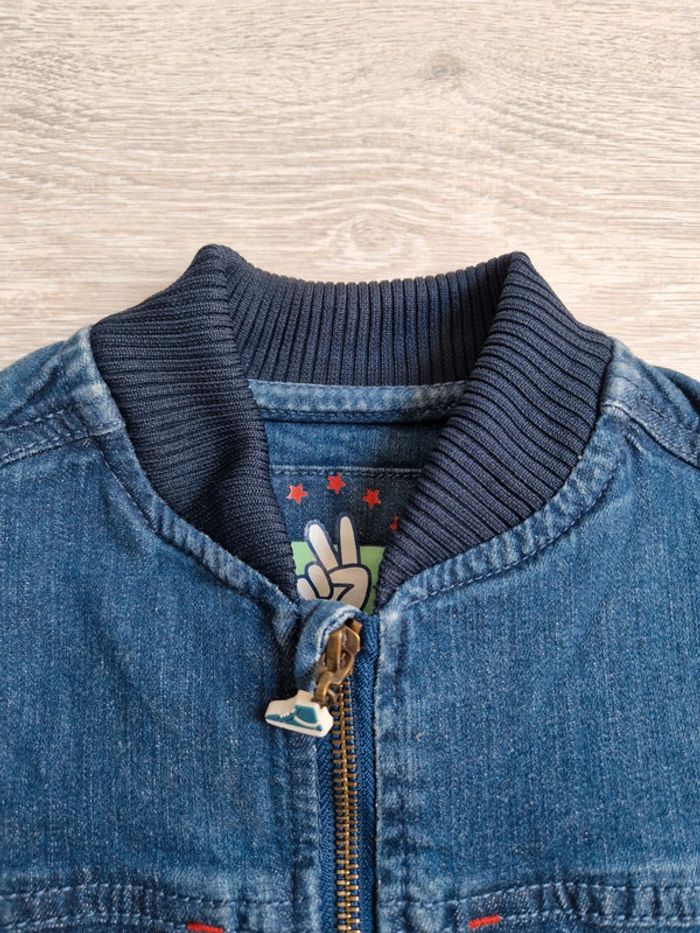 Blouson en jean zippé Sergent Major taille 11 ans Skateboard - photo numéro 2