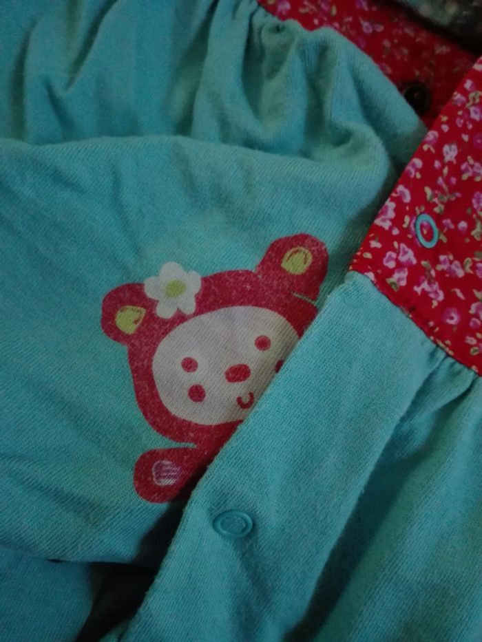 Pyjama bébé fille 9 mois catimini été fin coloré fanions - photo numéro 2