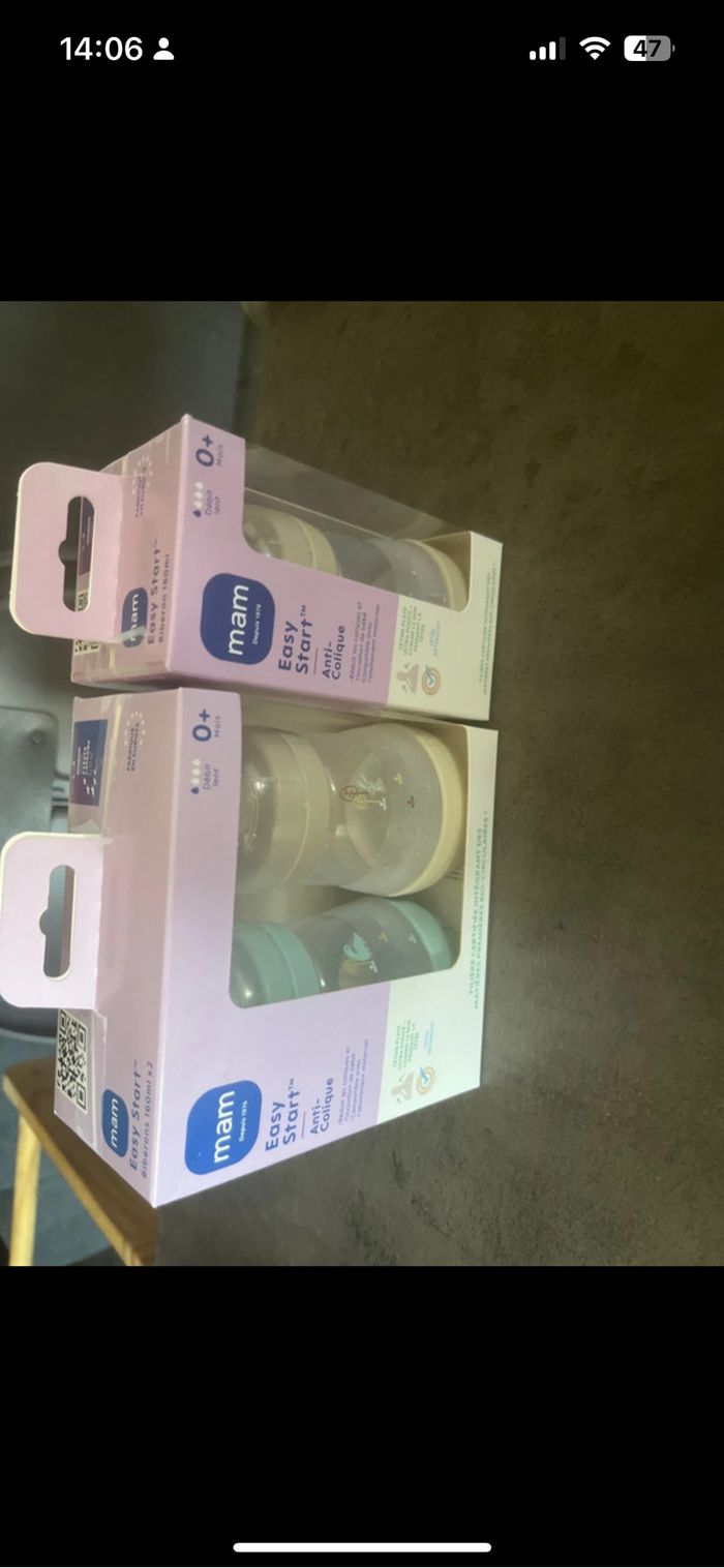 Biberons mam 150 ml x3 et biberons mam 260ml x3 aussi avec deux boîtes doseuses offertes - photo numéro 10