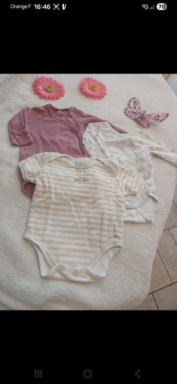 Lot de 3 bodies naissance 