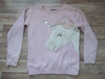 Pull rose licorne Primark 11/12 ans