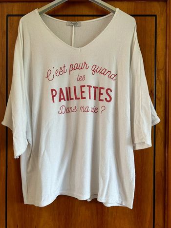T-shirt blanc Farfalla taille unique