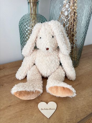 Lapin Basile 35 cm beige écru très bon état 