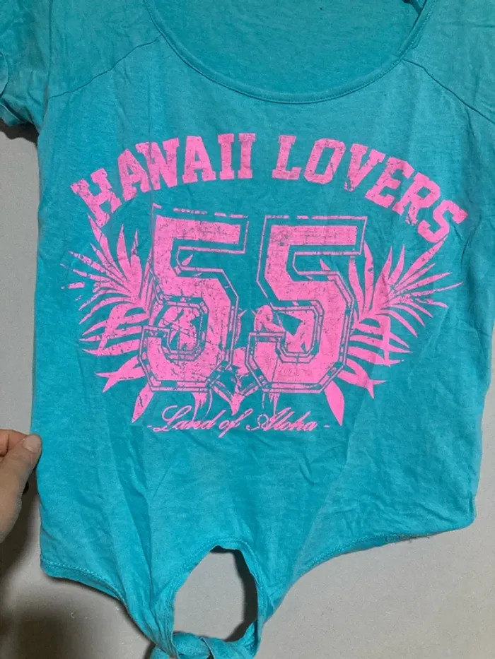T-shirt Jennyfer bleu clair – Taille S – Noué devant – Bon état - photo numéro 2