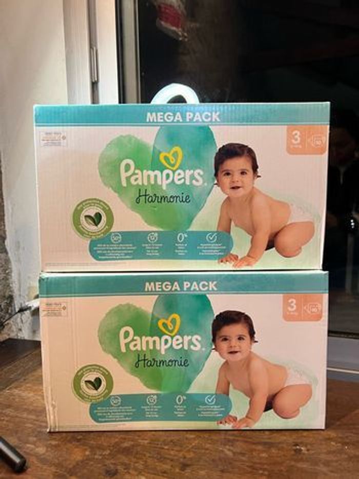 Couche taille 3 Harmonie Pampers : 180 Couches