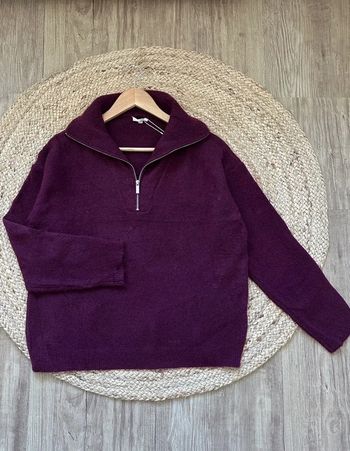 Gilet à zip bordeaux