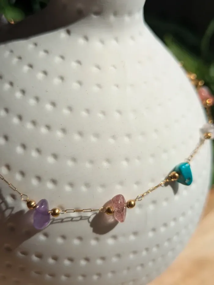 Bracelet avec perles naturelles #tendance - photo numéro 4
