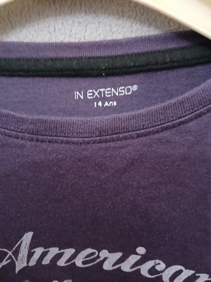 T shirt longue manche in extenso garçon 14 ans - photo numéro 2