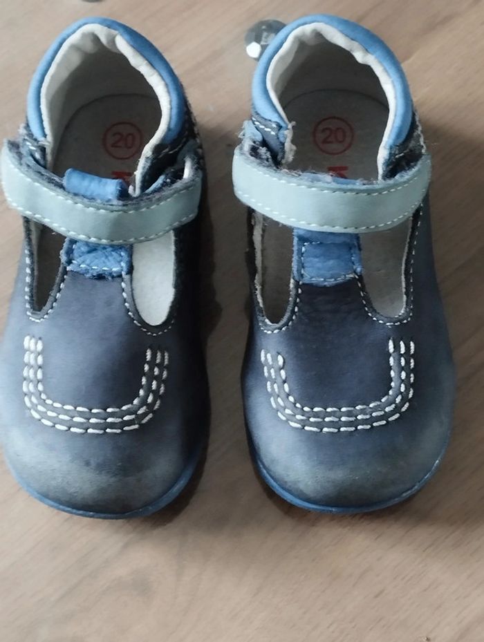 Sandales kickers garçon bleu t. 20 - photo numéro 2