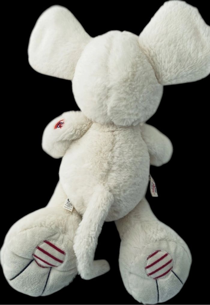 ❤️ 40cm Doudou Peluche Souris Blanc Crème Écru KALOO Je Suis Un Rouge - photo numéro 2