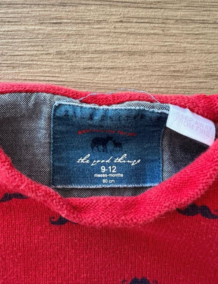 Pull rouge Zara 12 mois - photo numéro 3