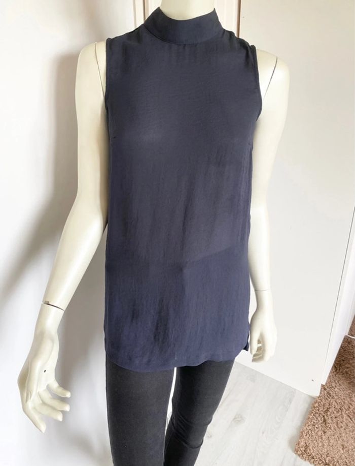 Blouse sans manches – H&M – Bleu nuit fluide – Taille 36/S – Excellent état - photo numéro 2