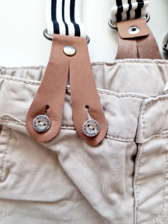 Noukie's - Short + bretelles - Beige - Neuf avec étiquette ! (18 mois) - photo numéro 2