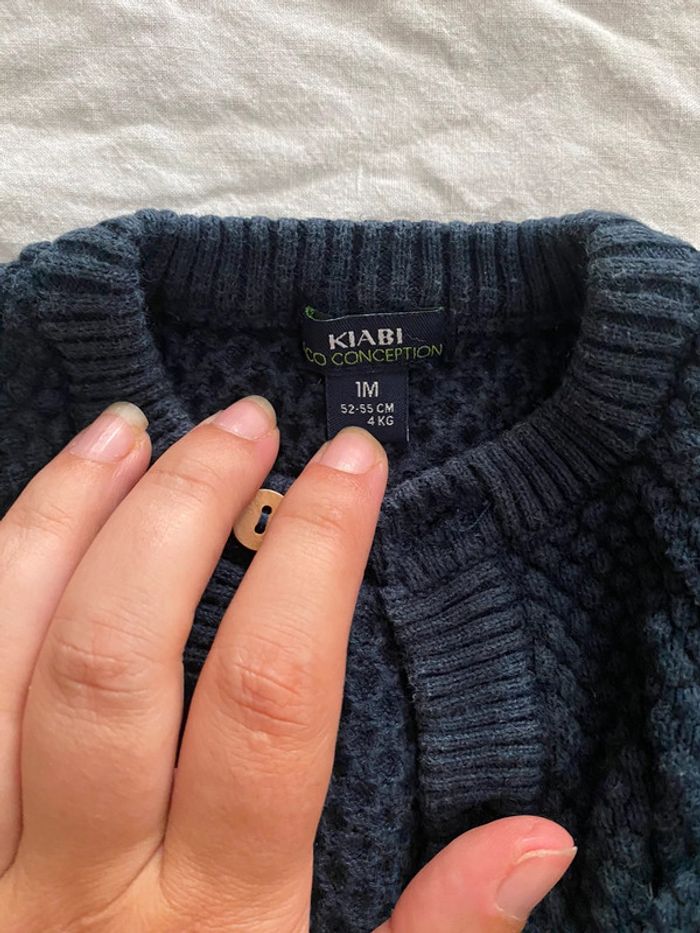 🧶 Combinaison bébé en maille – KIABI – 1 mois - photo numéro 3