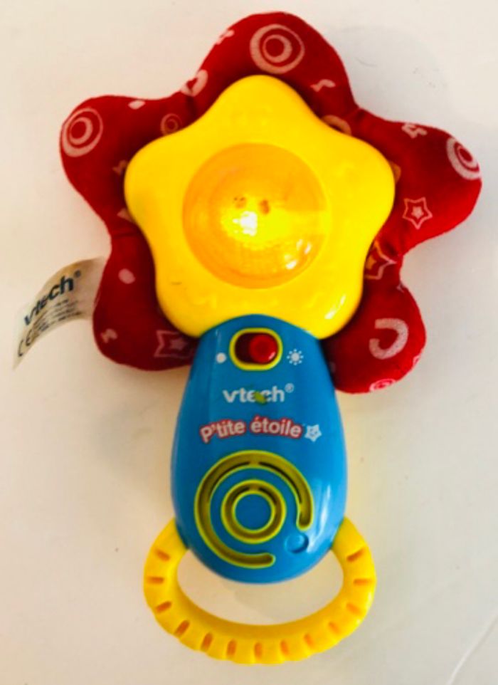 Vtech p'tite étoile hochet interactif parlant lumineux textures tissu forme chiffre lot SOP77