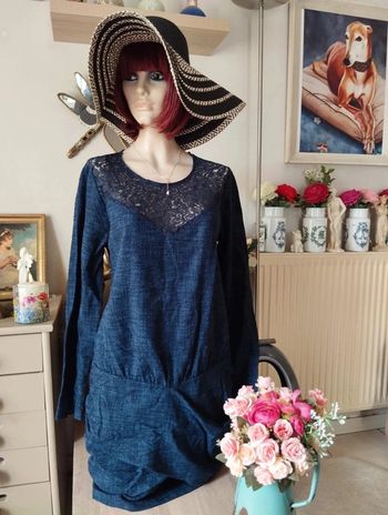 🌿Robe à Pans & Dentelle Le Temps des Cerises T38/40🌿