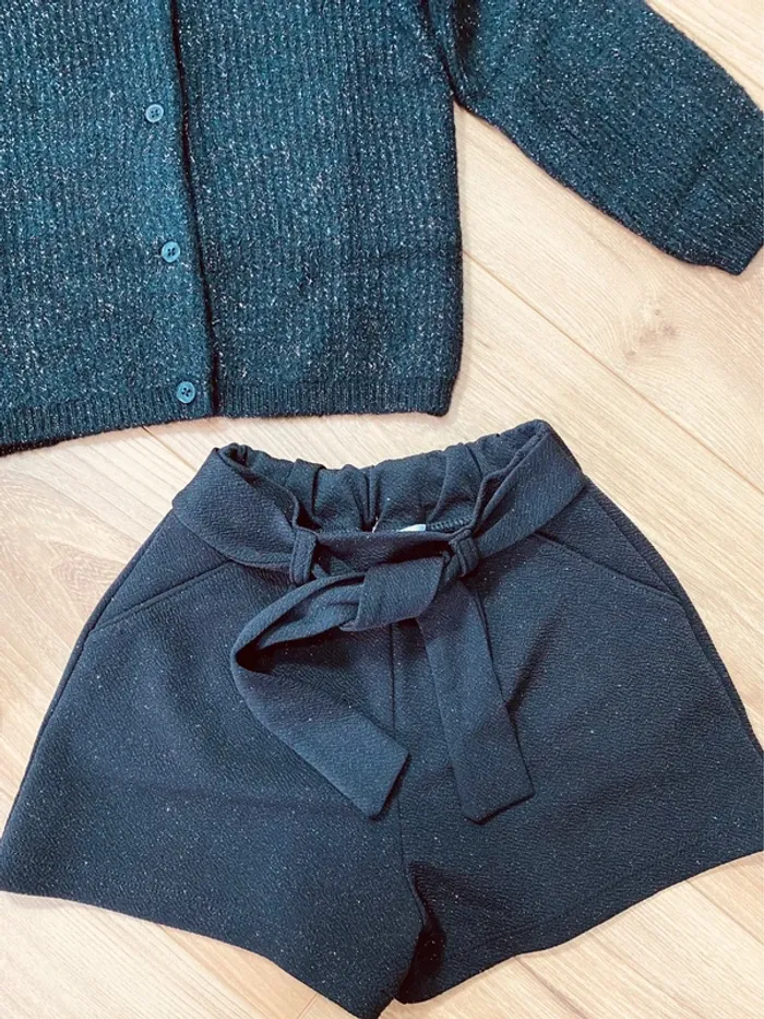Taille 3 ans tenue 2p fille TAO Lpc noir * scintillant * 🩷 - photo numéro 4
