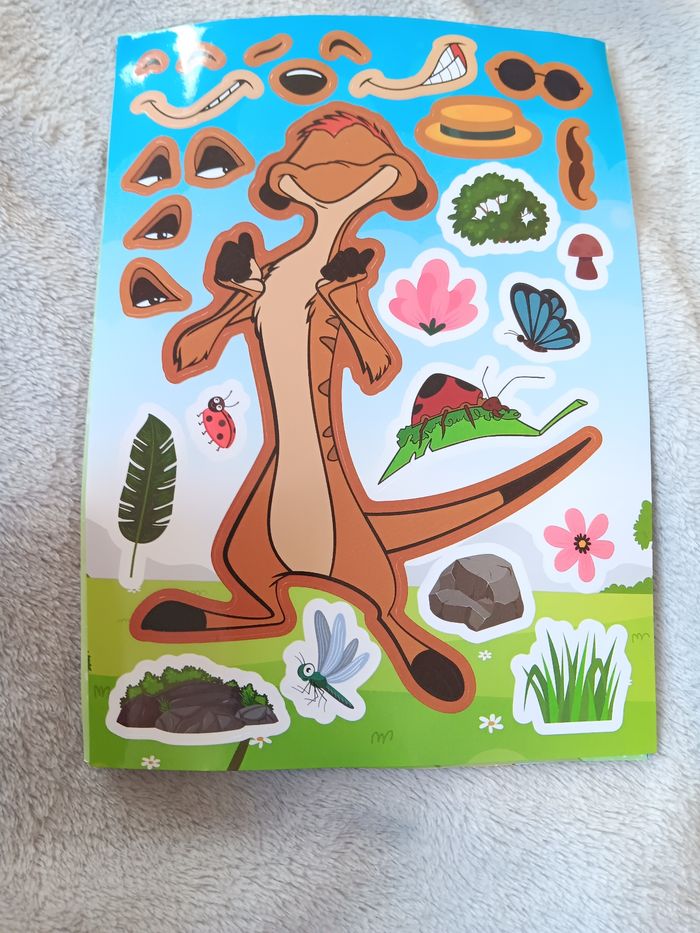 Puzzle stickers timon le roi lion disney