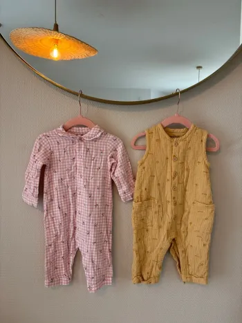 Lot de 2 combinaisons - 9 mois