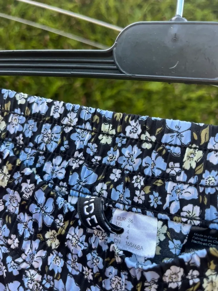 pantalon taille élastique fleurs fluide - photo numéro 6