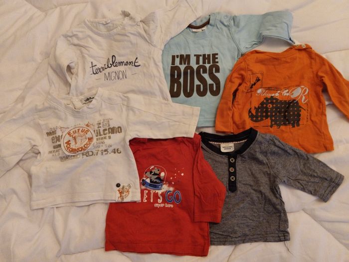 Lot de 6 tee-shirts manches longues