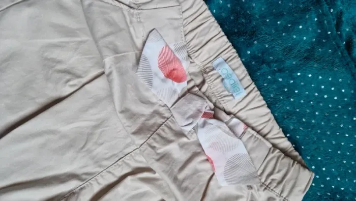 Pantalon beige en toile 4ans obaïbi - photo numéro 2
