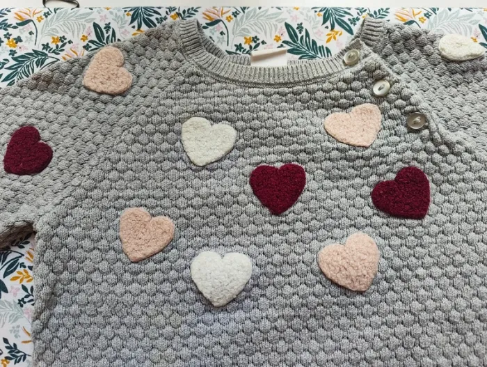 Pull H&M gris pour fille 74 cm