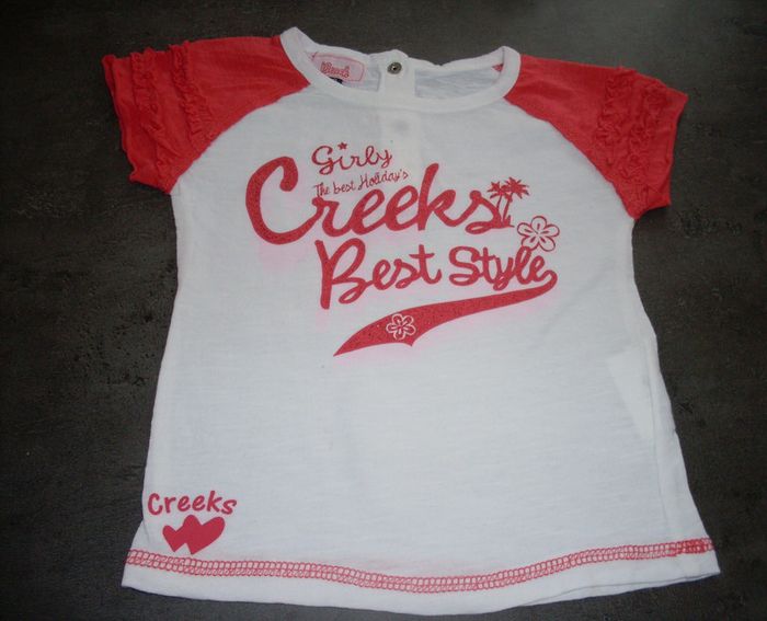 tee-shirt creeks 12 mois très bon état