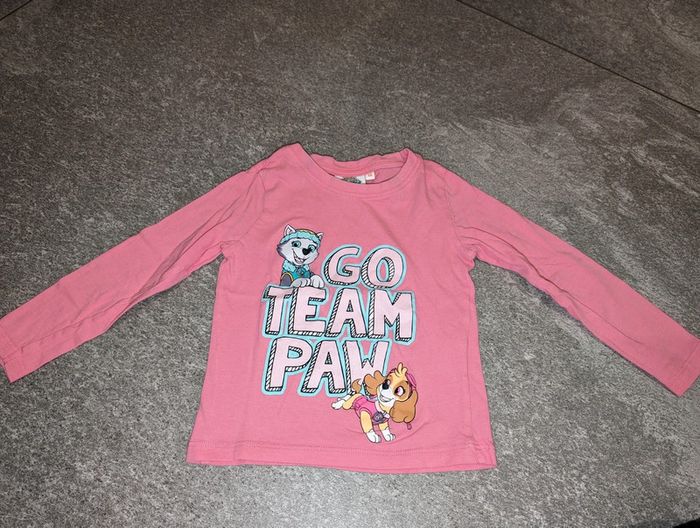 T-shirt à manches longues fille 3 ans Pat'Patrouille