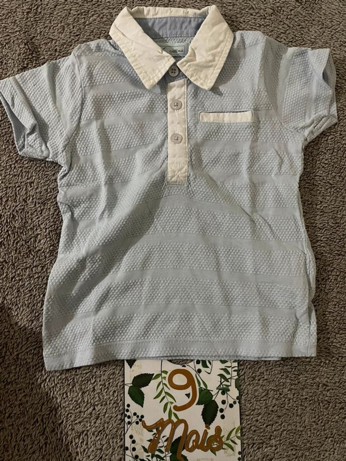 Teeshirt à col et bouton