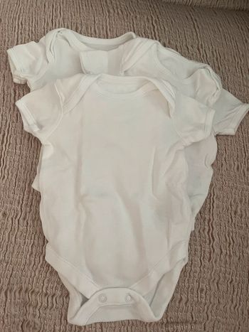 Lot 3 bodies manche courtes blanc