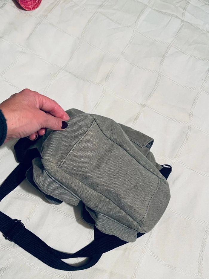 Sac besace en coton kaki - photo numéro 3
