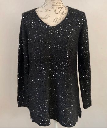 Pull noir à paillettes