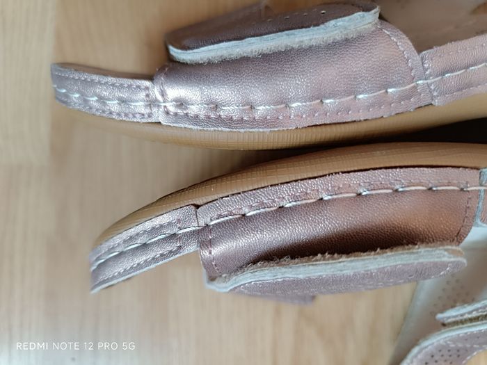 Nu-pieds rose argenté cuir " Damart " piedical p.37 - photo numéro 8