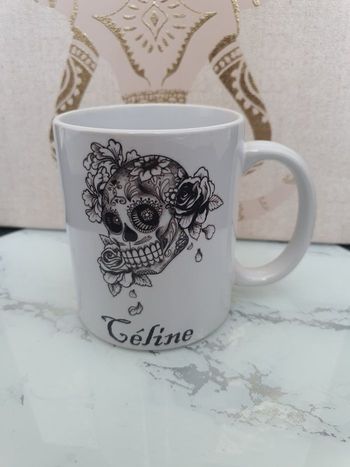 Mug tête de mort personnalisé