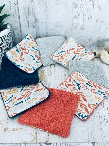 Lingettes lot de 8 lavable et réutilisable