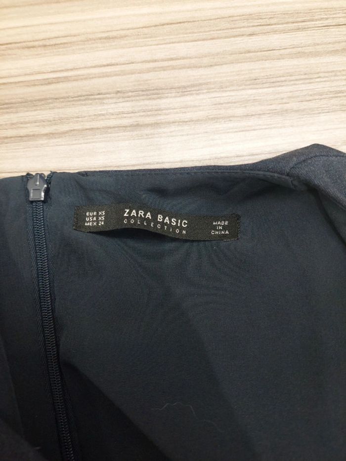 Robe femme droite bleu marine ZARA tXS - photo numéro 3