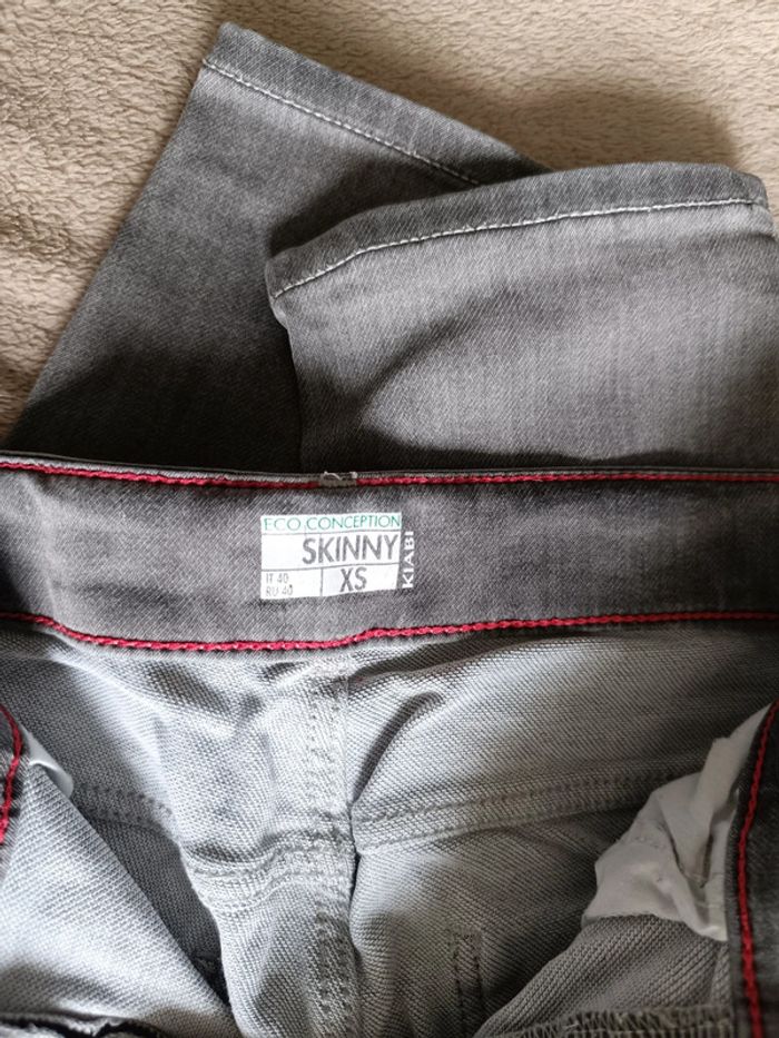 Jean Skinny Gris Kiabi XS - photo numéro 4