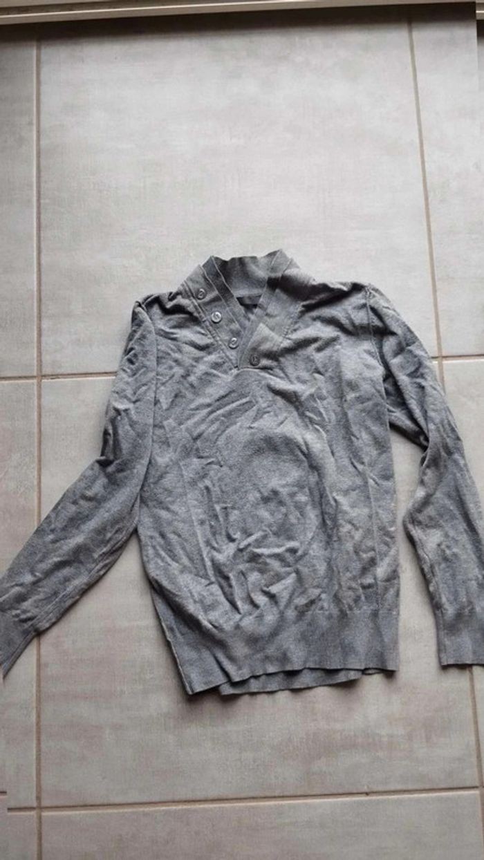 Pull gris homme taille m