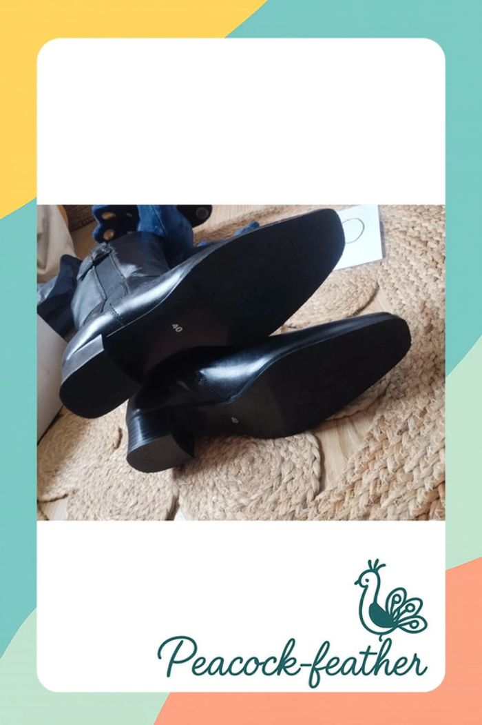 Bottes neuves noires pédiconfort 40 - photo numéro 10