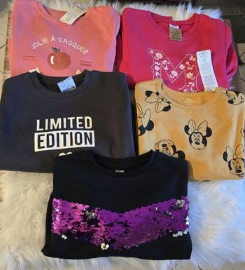 🥰🤩 lot sweats molleton 10 ans fille 🤩🥰🩷🩷🩷