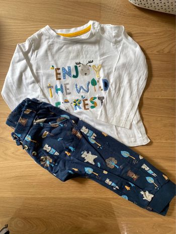 Ensemble pantalon + t-shirt 24 mois mots d’enfants