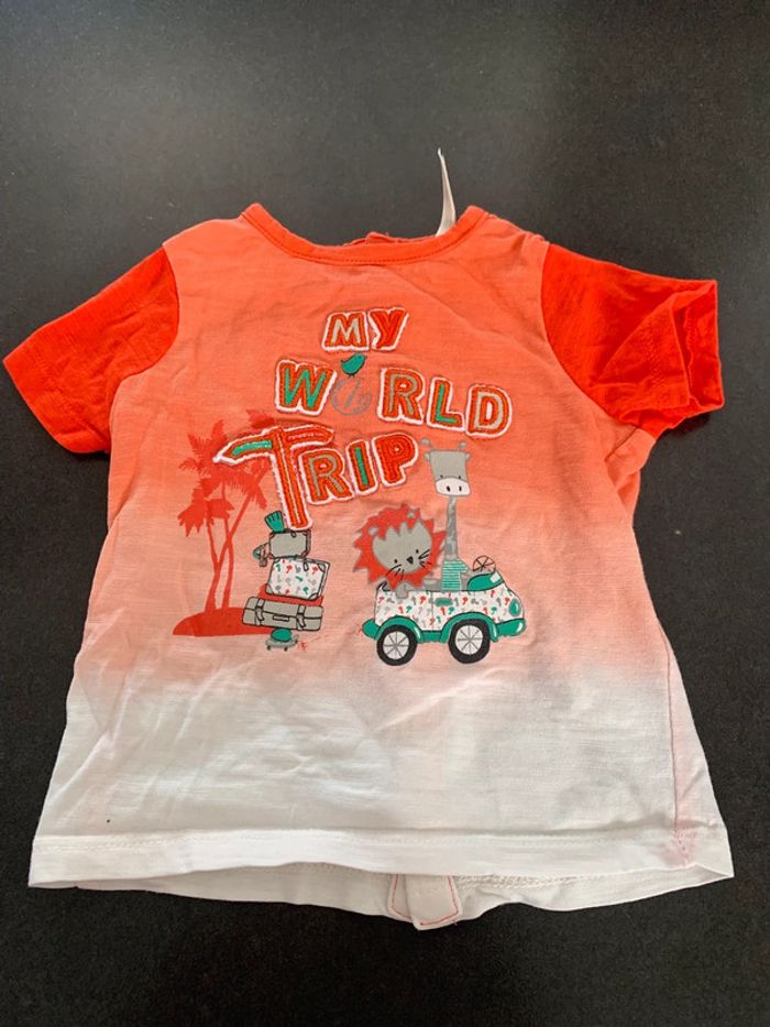 Lot tee-shirt manches courtes garçons 3 mois - photo numéro 3